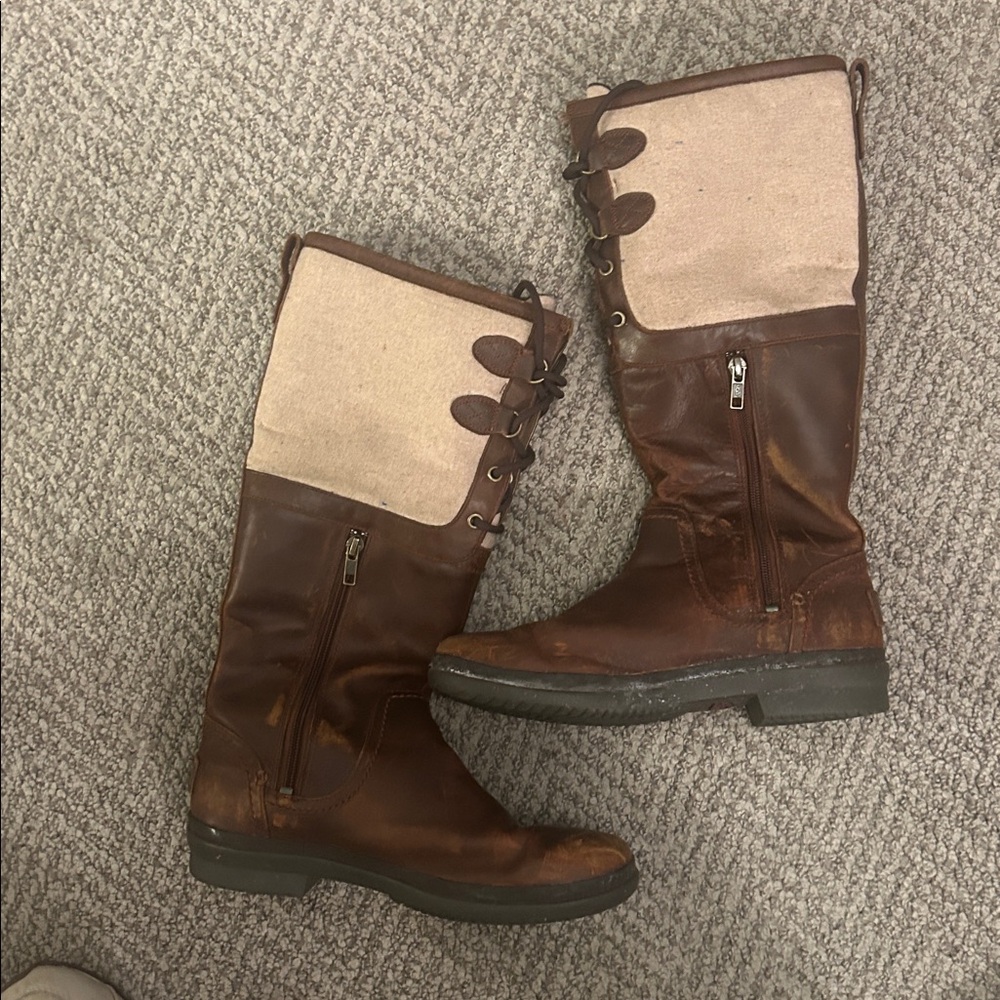 Ugg Womens Elsa leather field boots - Picture 9 of 10